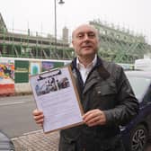 Andrew Griffith MP with his Time for Action survey in Midhurst on Monday morning