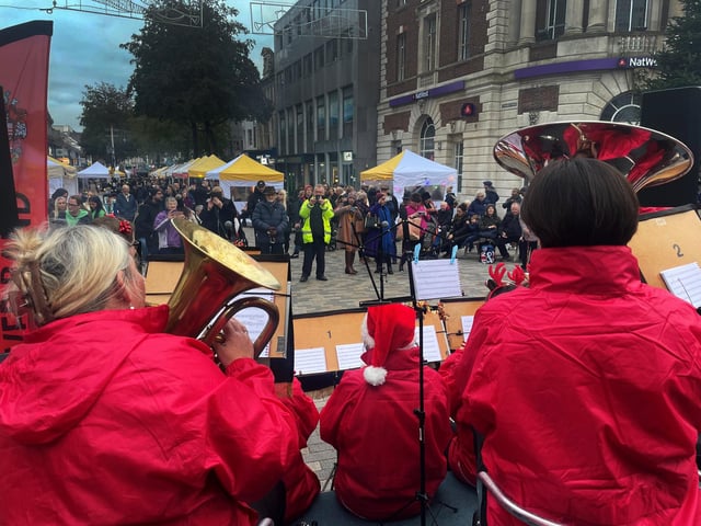 Eastbourne's Christmas lights switch-on event 2024 in Terminus Road. Photo supplied by Your Eastbourne BID.