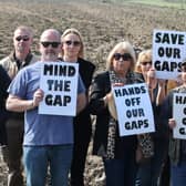 A protest at Chatsmore Farm in the spring (Photo by Eddie Mitchell)