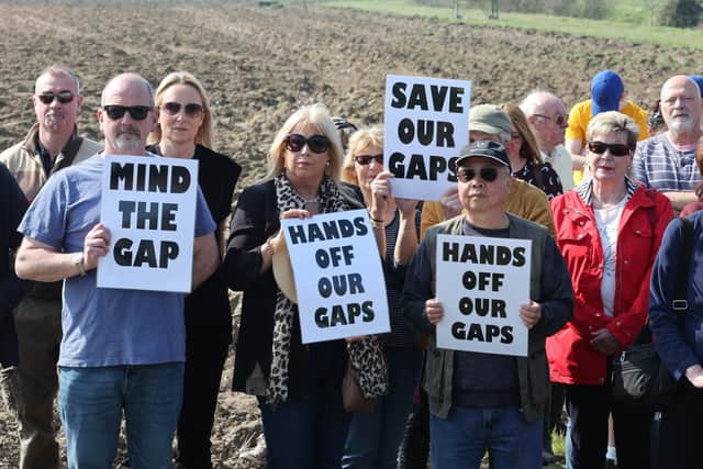 A protest at Chatsmore Farm in the spring (Photo by Eddie Mitchell)