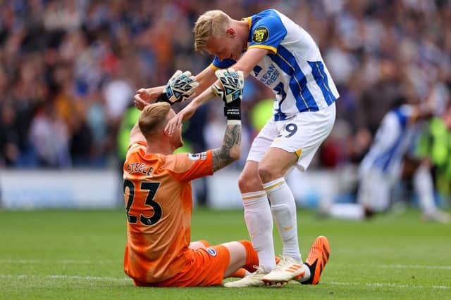 The Albion shot stopper was speaking after the club had secured European football for the first time in its history, thanks to a 3-1 win against Southampton at the Amex Stadium on Sunday (May 21).   (Photo by Richard Heathcote/Getty Images)