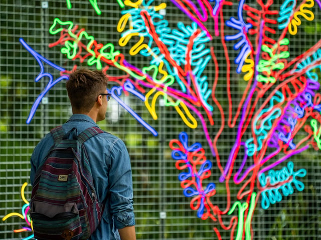 Glowing Canopies by Chila Burman. Photo: RBG Kew