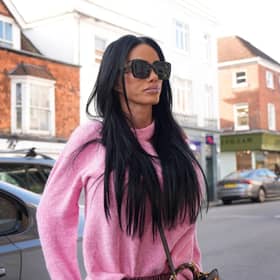 Katie Price arrives at Lewes Crown Court, East Sussex, where her ex-husband Kieran Hayler is charged with three counts of rape and one count of sexual assault against a 13-year-old girl | Picture: Gareth Fuller/the Press Association