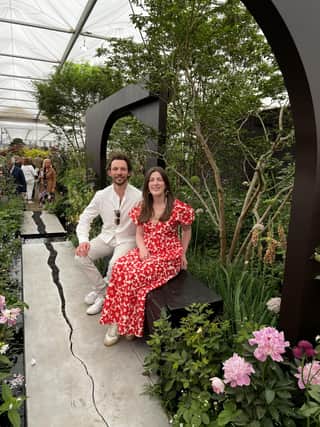 Oli Carter (left), from Milland, showcased off two pieces at the Chelsea Flower Show.