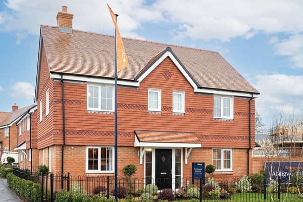 A new show home has opened at the site of a former South Downs mushroom farm