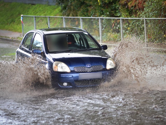 Notorious flood area in Westcourt Drive, Bexhill, on November 9 2023.