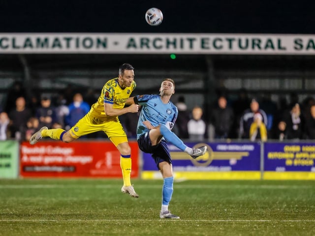 Action from Eastbourne Borough's 3-1 defeat at home to Havant and Waterlooville in National League South