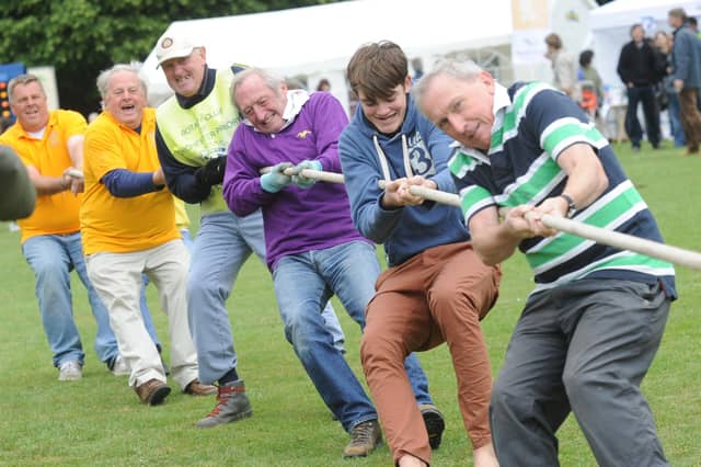 The victorious Chichester Priory Rotary Club tug-of-war team