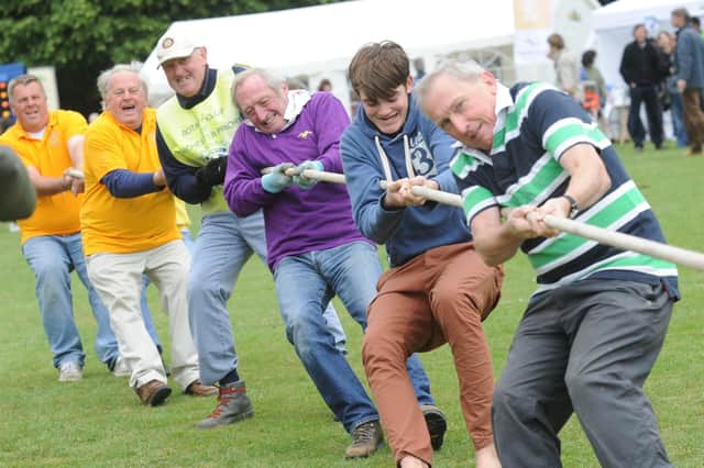 The victorious Chichester Priory Rotary Club tug-of-war team