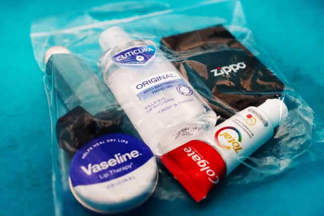 To further help make airport security a smooth process, Gatwick is urging passengers to prepare ahead of time by placing all liquids, creams, gels, balms and pastes in one resealable, transparent bag – separate to hand luggage – when going through airport security