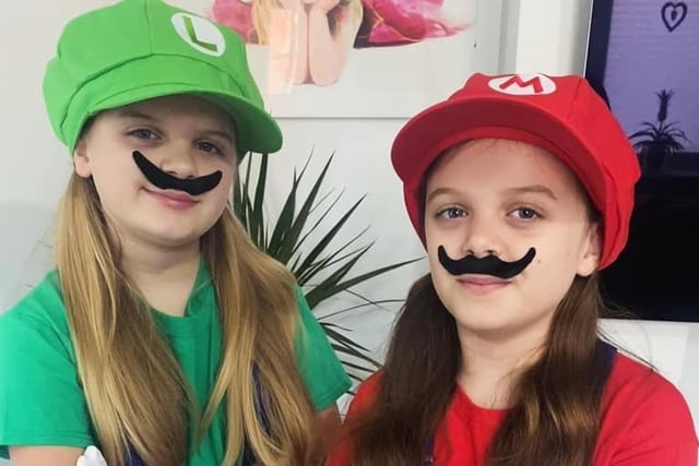Tasha Scott sent in this photo of her girls Sophia and Olivia as Mario and Luigi
