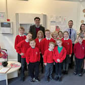 Transport minister Huw Merriman MP kicked off UK Parliament with a visit to a primary school in Pevensey and Westham. Picture: Huw Merriman