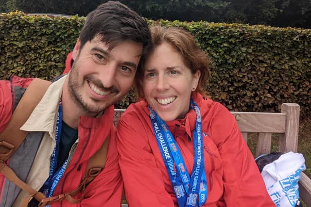 Adam and Katy Luszniak, joined four other individuals in the Thames Park Challenge, to raise money for Voices of Children