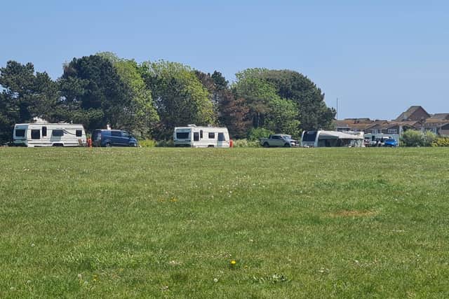 The travellers in Five Acres Field