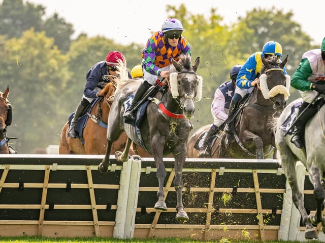 Families also enjoyed a day of jump racing