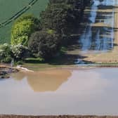 Flooding on a field in Yapton