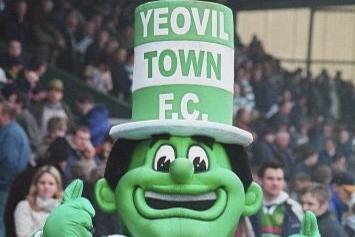 National League side Yeovil Town’s mascot is the Jolly Green Giant, complete with an official football club top hat. An absolutely mad mascot, indeed.