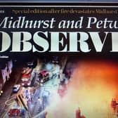 The front page of the Midhurst and Petworth Observer special edition to be published on Friday, March 17, 2023.