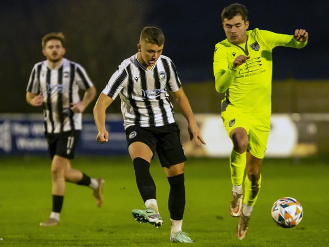 Action from Peacehaven and Telscombe's win over Bexhill United in the SCFL premier
