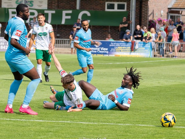 Action from Bognor Regis Town v Potters Bar Town in the Isthmian premier division | Pictures: Tevor Staff