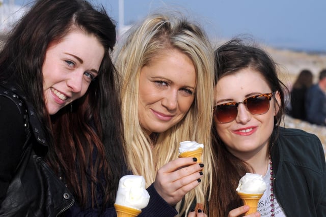 Nadia Mann, Pattie O'Dorer and Emily Smith enjoying ice creams