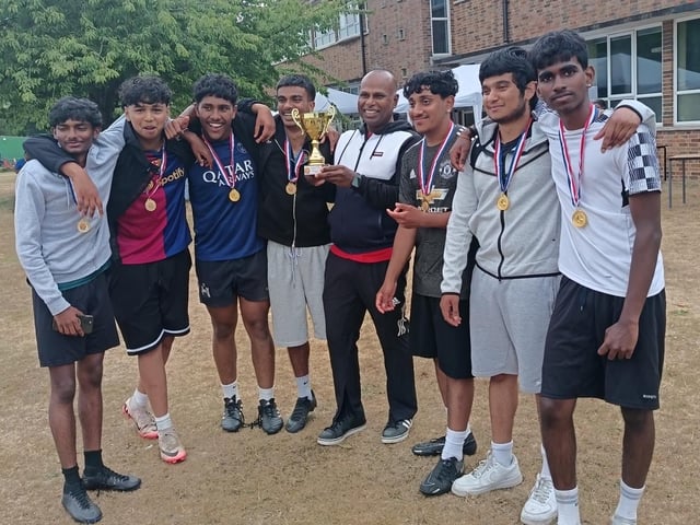 An exciting community football event was held at Hazelwick School, organised by the Tamil School Sports Club under the Tamil Learning Centre Crawley