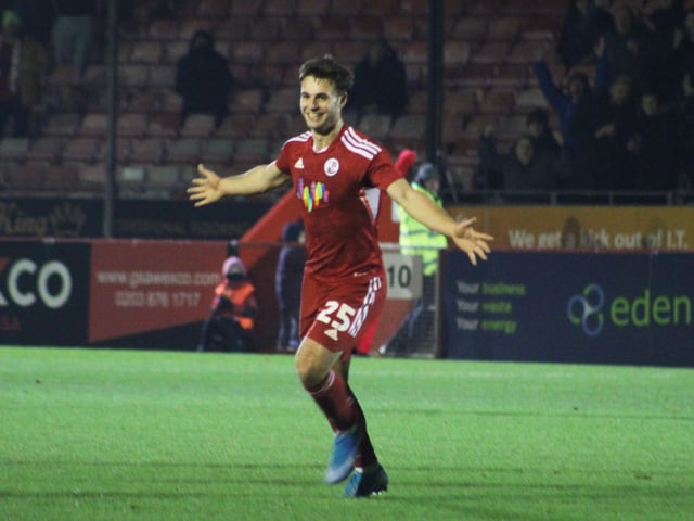 Action from Crawley Town's win over Swindon Town in Matthew Etherington's first game in charge. Picture by Cory Pickford
