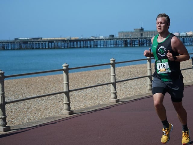 Hastings Runners taking part in the town's five-mile race