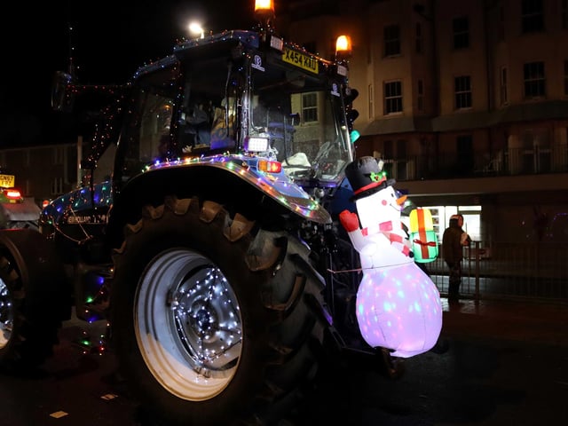 The Christmas Tractor Run 2024 leaving Hastings Old Town on December 21. Photo by Kevin Boorman.