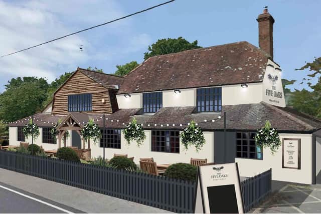 The village pub - on the Surrey-Sussex border - is to reopen this year after a major revamp