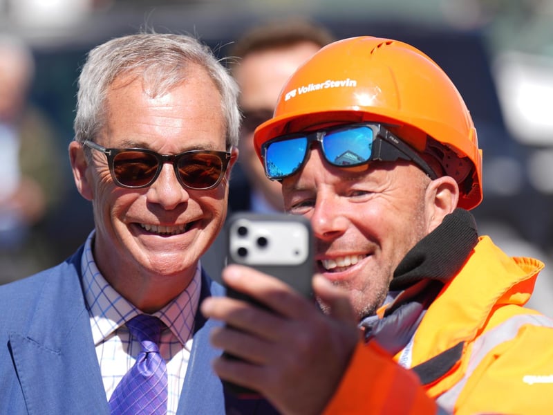 The Leader of Reform UK was pictured in the seaside town on Thursday, April 30 – ahead of local elections next week.