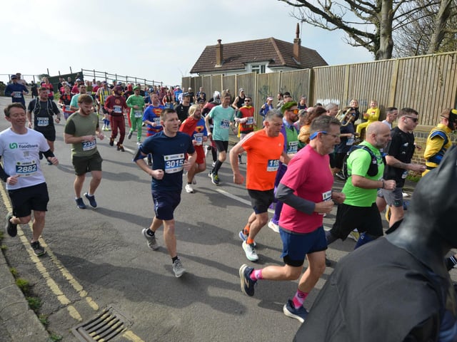 Action in the 2026 Hastings Half Marathon