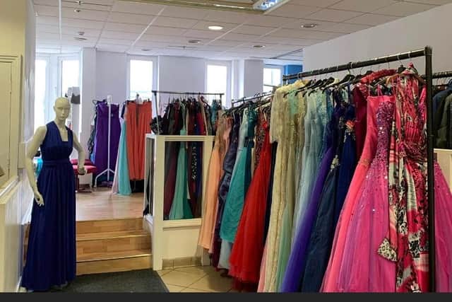 Some of the prom dresses donated to help teenage school leavers to achieve their dreams