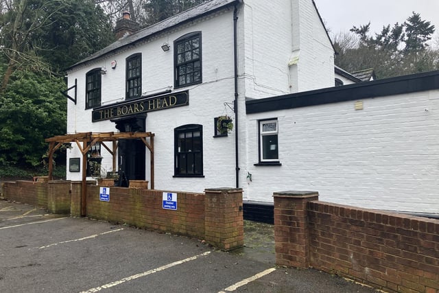 The Boar's Head in Worthing Road, Horsham, is rated 4.5 out of five in Google reviews. The pub garden even has a special place where pet dogs can get a drink