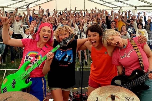 Moon and Stars Community Festival on Coronation Green featured bands of all ages, crafts and charity stalls