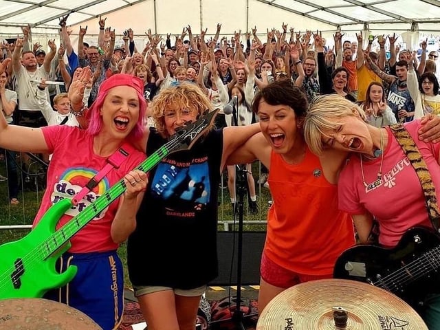 Moon and Stars Community Festival on Coronation Green featured bands of all ages, crafts and charity stalls