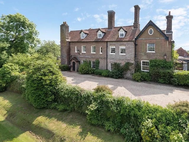 Alongside the main 17th century house, there are leisure facilities including a swimming pool and spa complex, a suite of offices, tennis courts, cinema/media room and the jewel in the crown is the bar and party room.
It is on the market for £2,750,000 with Fine & Country - Kent and Sussex.