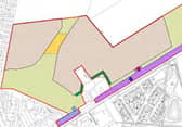 The plan of Turnpike Farm showing where the homes could be built. Image credit: Richborough