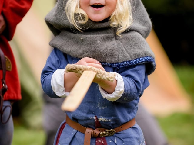 Having fun at the Battle of Hastings re-enactment