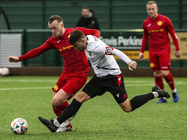 Action from Newhaven v Horsham YMCA at Fort Road in the SCFL premier