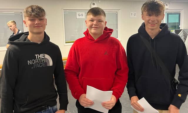 Claverham students collected their results today