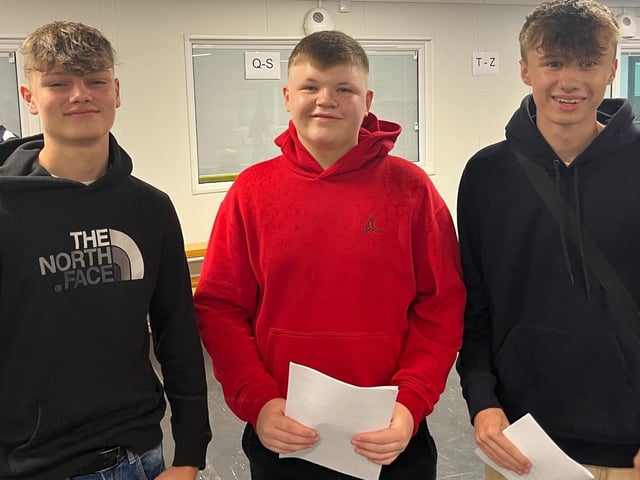 Claverham students collected their results today