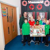 Langnam Primary School create mural in class to commemorate local war hero