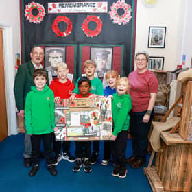 Langnam Primary School create mural in class to commemorate local war hero