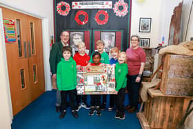 Langnam Primary School create mural in class to commemorate local war hero