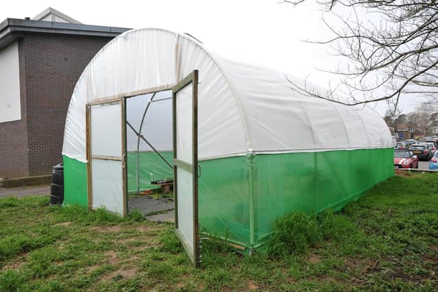 The polytunnel at The Angmering School. Picture: S Robards SR2303302