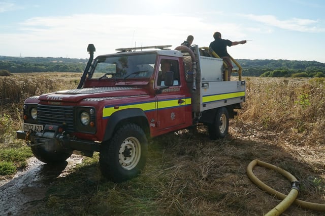 Crews from East Sussex Fire and Rescue Service were called to Victoria Park at 3:30pm yesterday and were joined by West Sussex firefighters to help put out the blaze.
