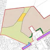 A plan of Turnpike Farm showing where the homes could be built. Image: Richborough