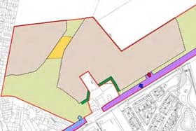 A plan of Turnpike Farm showing where the homes could be built. Image: Richborough