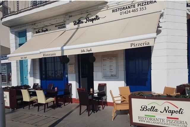 Bella Napoli, at Pelham Crescent, on Hastings seafront, is a popular Italian eatery and offers a selection of pizzas.